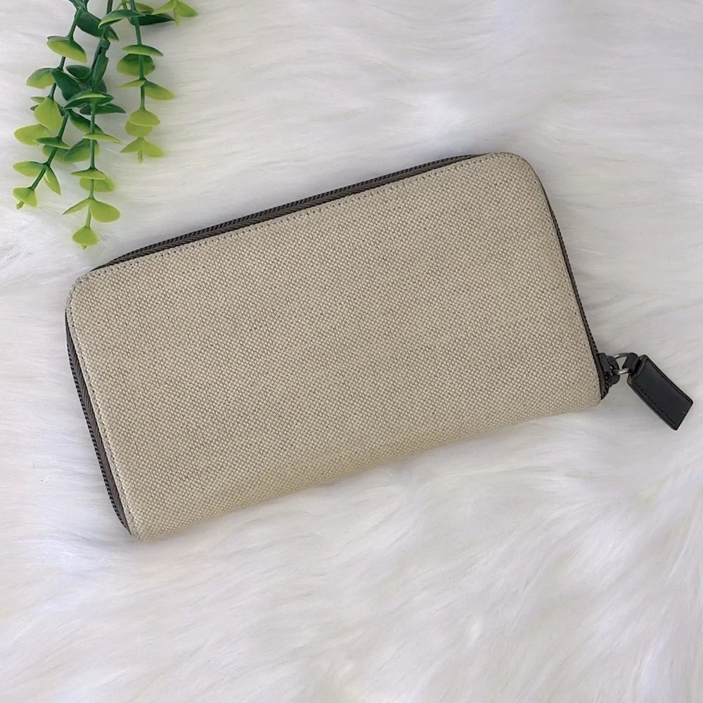 Prada Canvas Canapa‎ Zippy Wallet